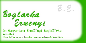 boglarka ermenyi business card